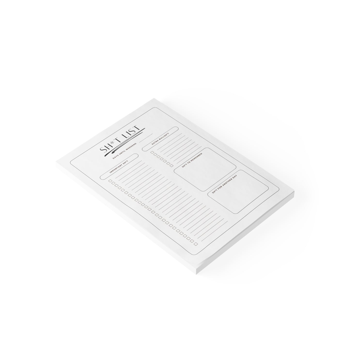 "Sh*t List" Notepad