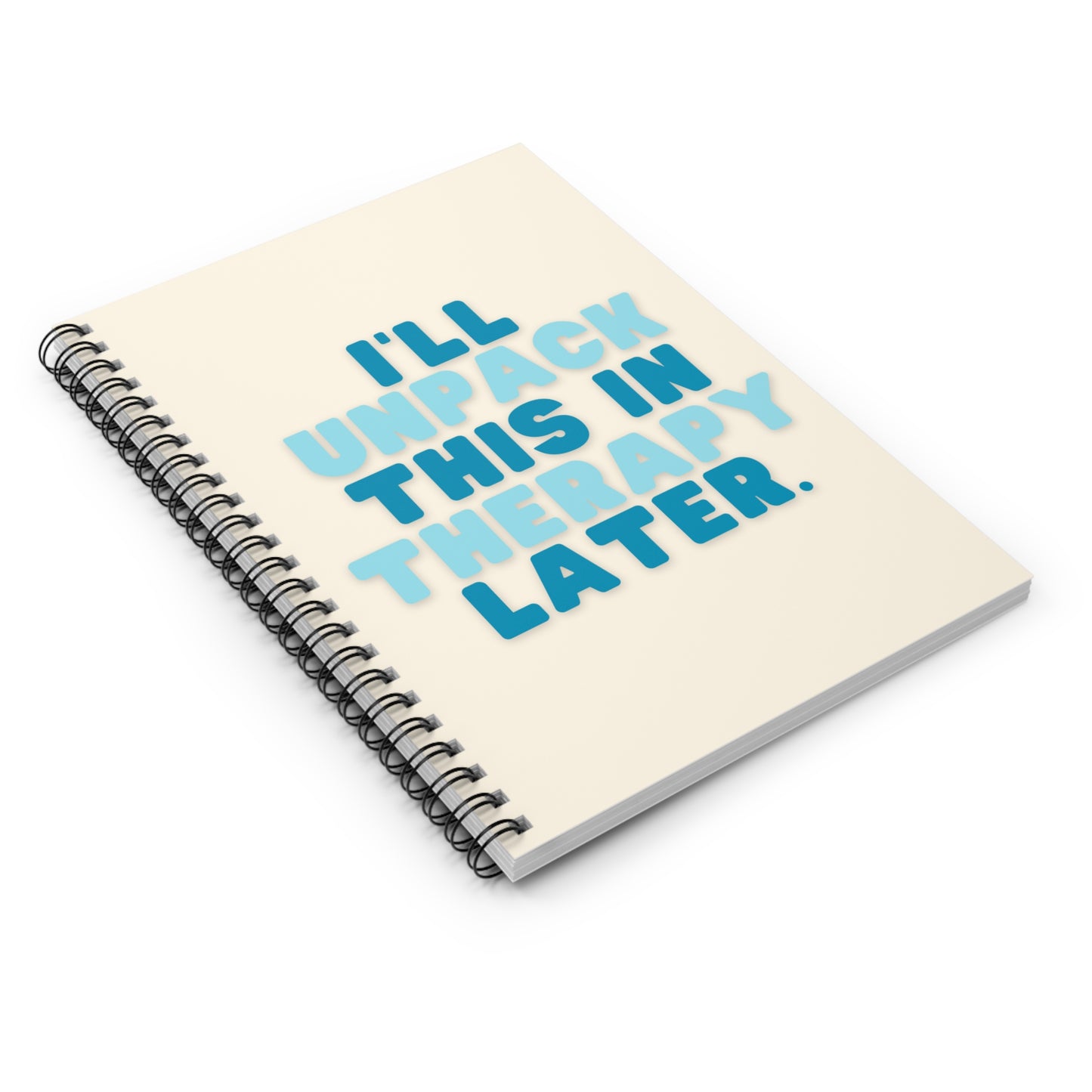 "I'll Unpack This In Therapy Later" Therapy Spiral Notebook - Humor for Mental Health, Cute Gift for Friends, Therapy Journaling, Self-Care, Writing Thoughts