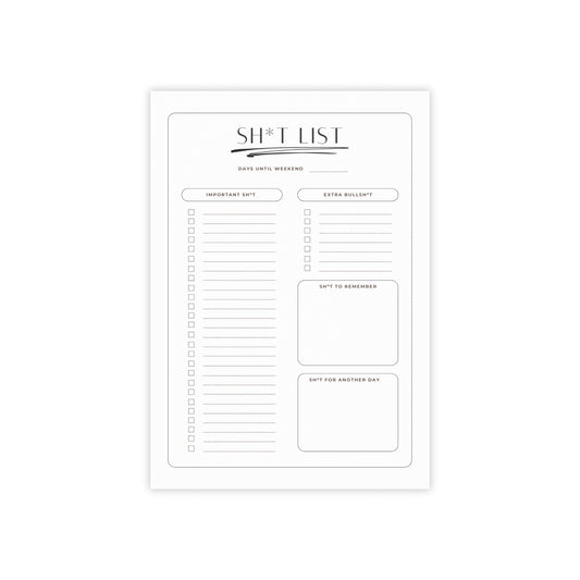 "Sh*t List" Notepad